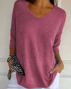 Kit 3 Blusas Serena® em Malha Leve – Decote V