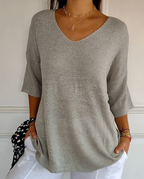 Kit 3 Blusas Serena® em Malha Leve – Decote V