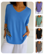 Kit 3 Blusas Serena® em Malha Leve – Decote V