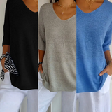 Kit 3 Blusas Serena® em Malha Leve – Decote V